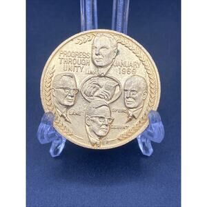 January 1969 UNITED TRANSPORTATION UNION "PROGRESS THROUGH UNITY" COIN